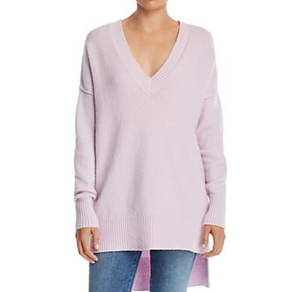 Joie - Limana V-Neck Oversized Pullover with Seam Detail, color Lilac Snow, Sml
